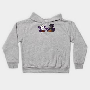 Bat and witch Bunny _ Bunniesmee Halloween Edition Kids Hoodie